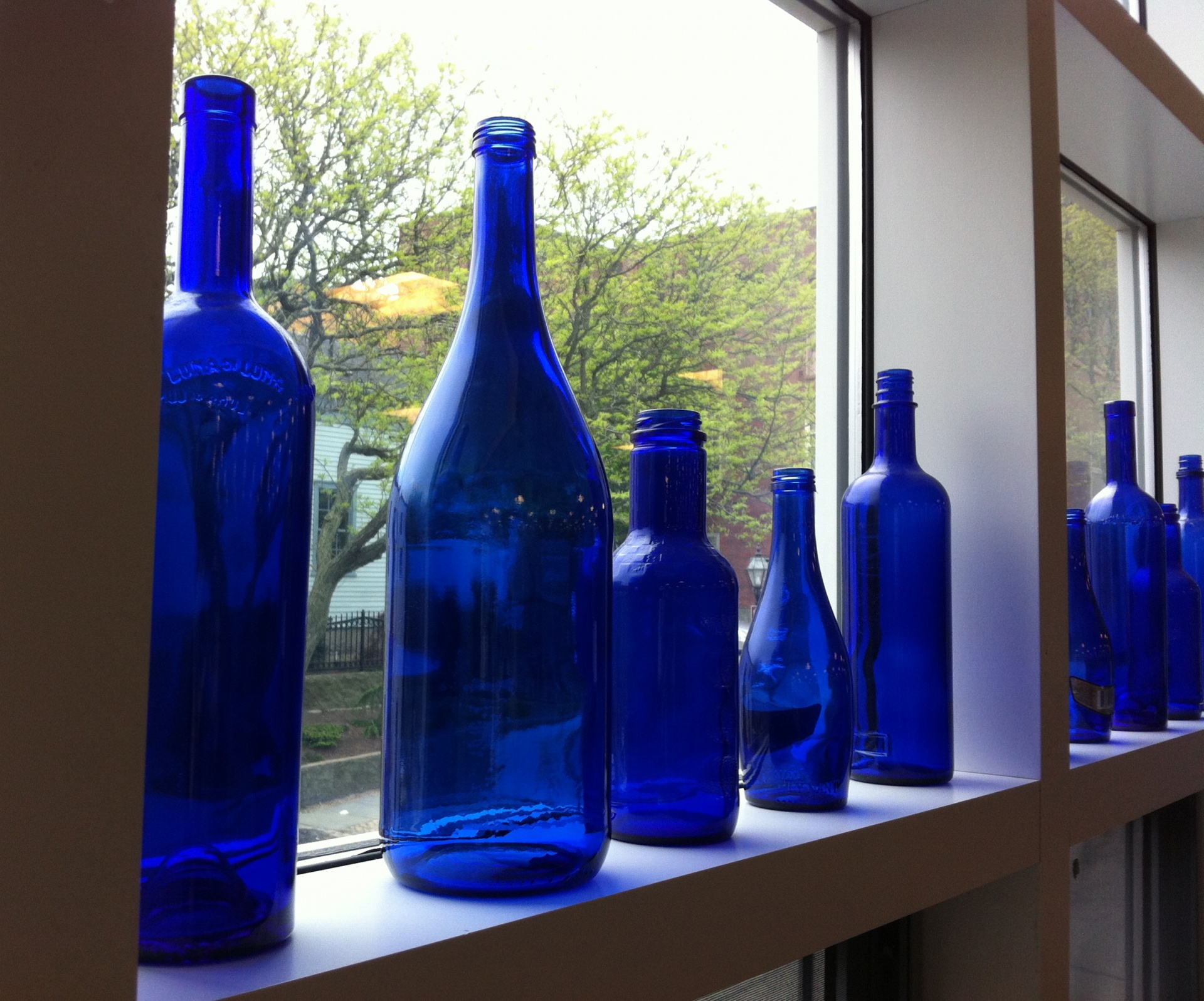 bottles blue bottles glass free photo