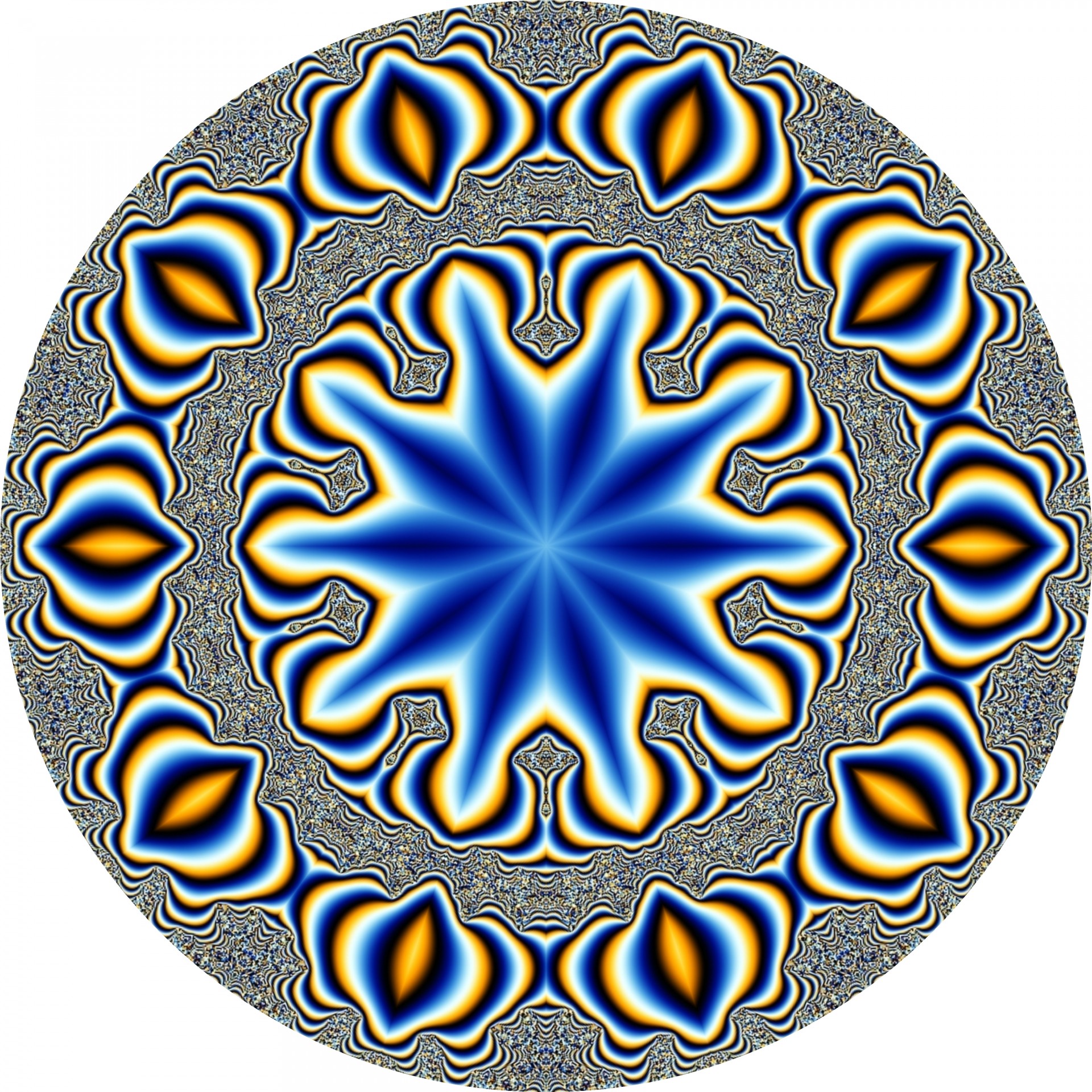 blue circle kaleidoscope free photo