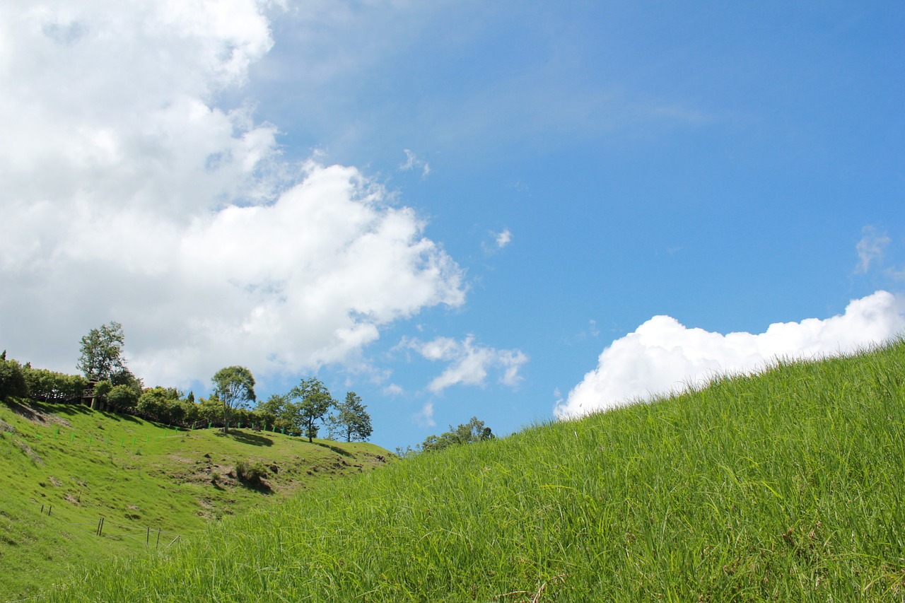 blue day prairie sky free photo