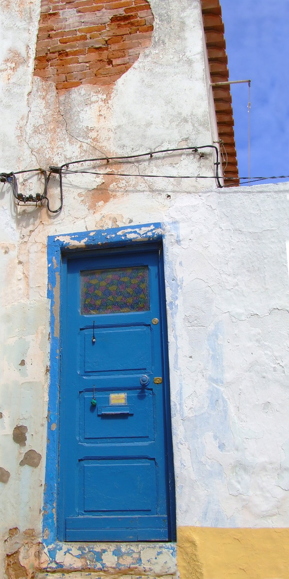 old house blue door house free photo