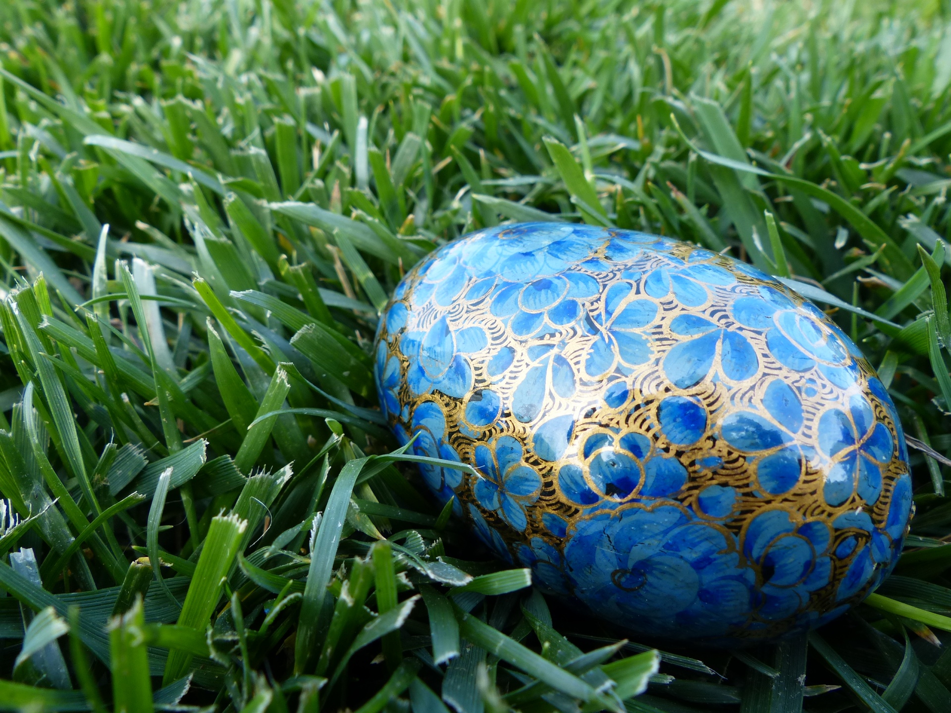 egg blue gold free photo