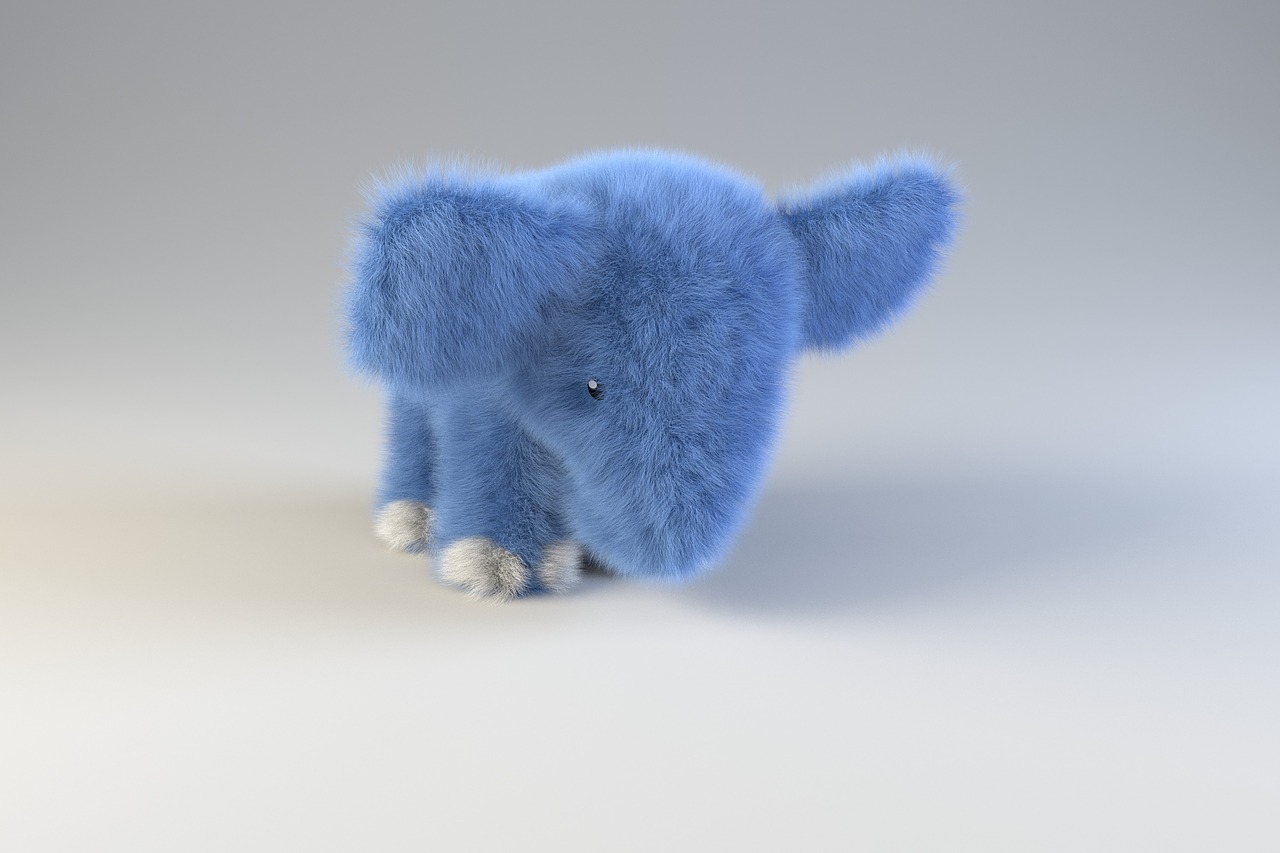 blue elephant elephant teddy elephant free photo