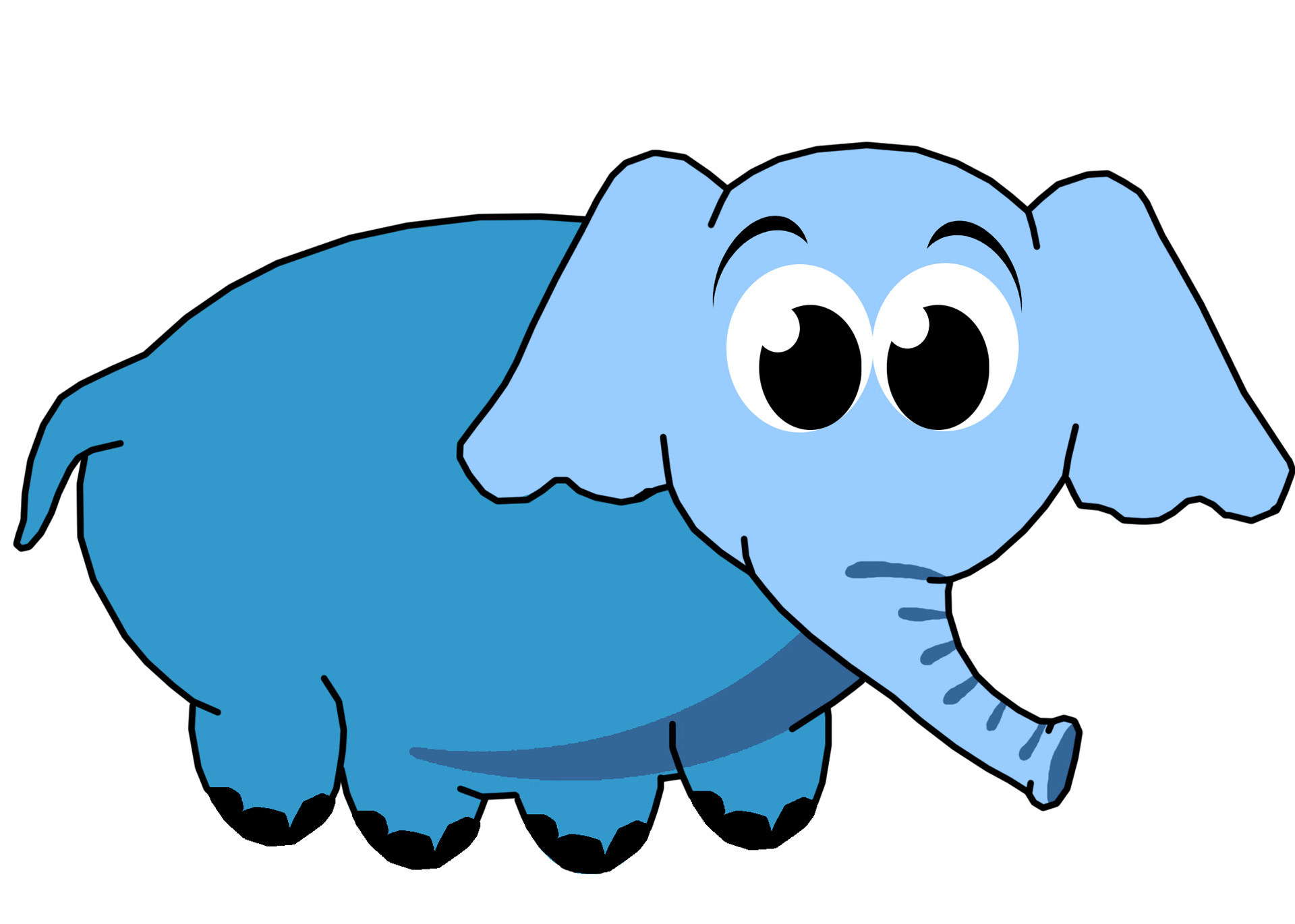 blue elephant cute free photo