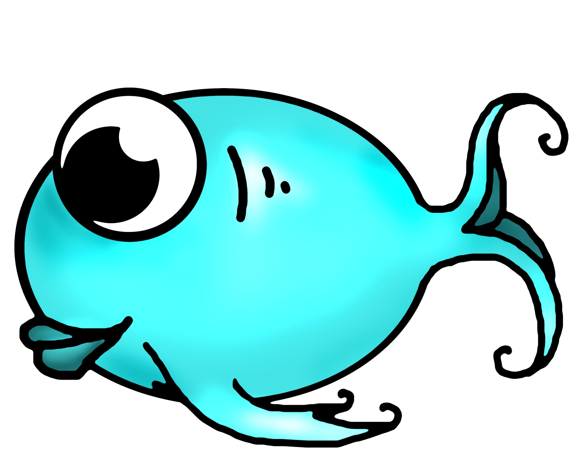 blue fish illustration free photo