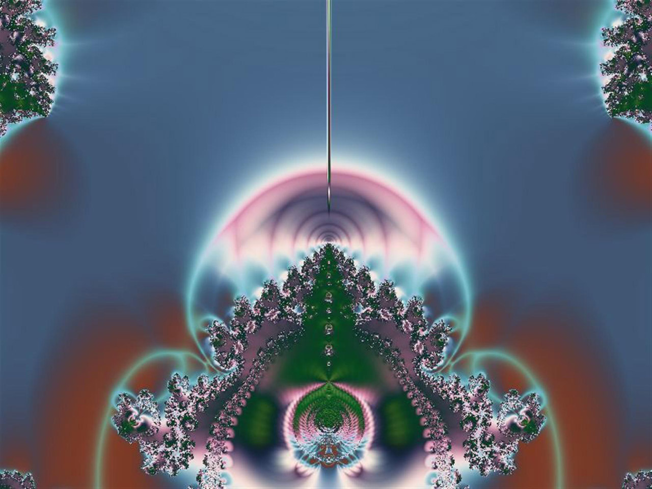 fractal blue pink free photo