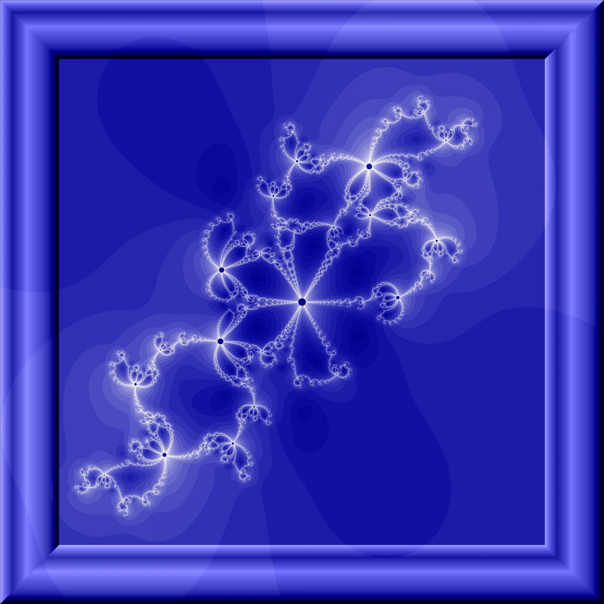 blue fractal 3d free photo