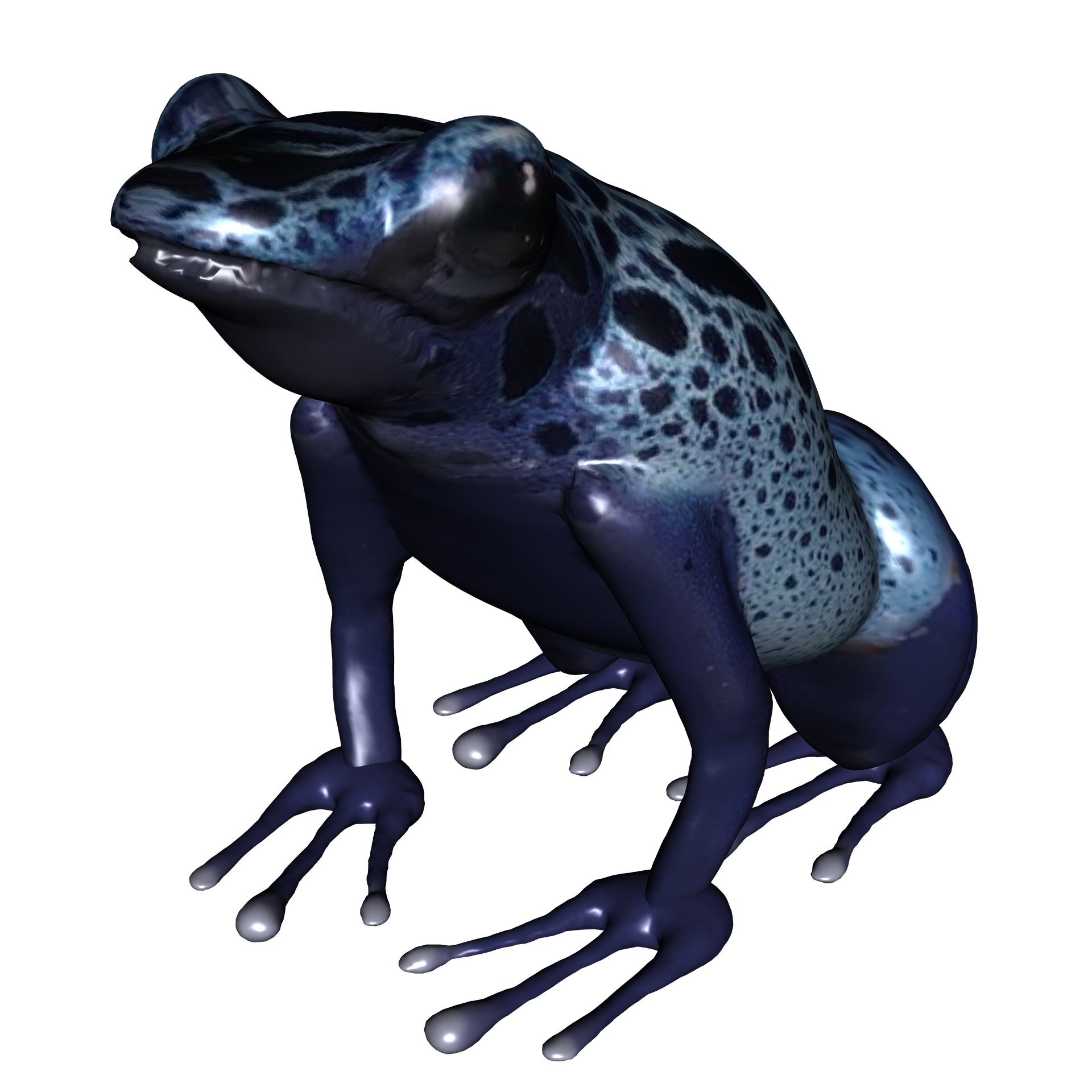 3d blue frog free photo