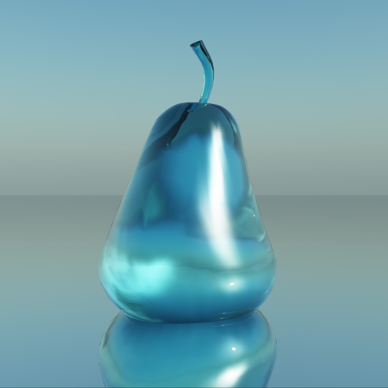blue glass pear glass base free photo