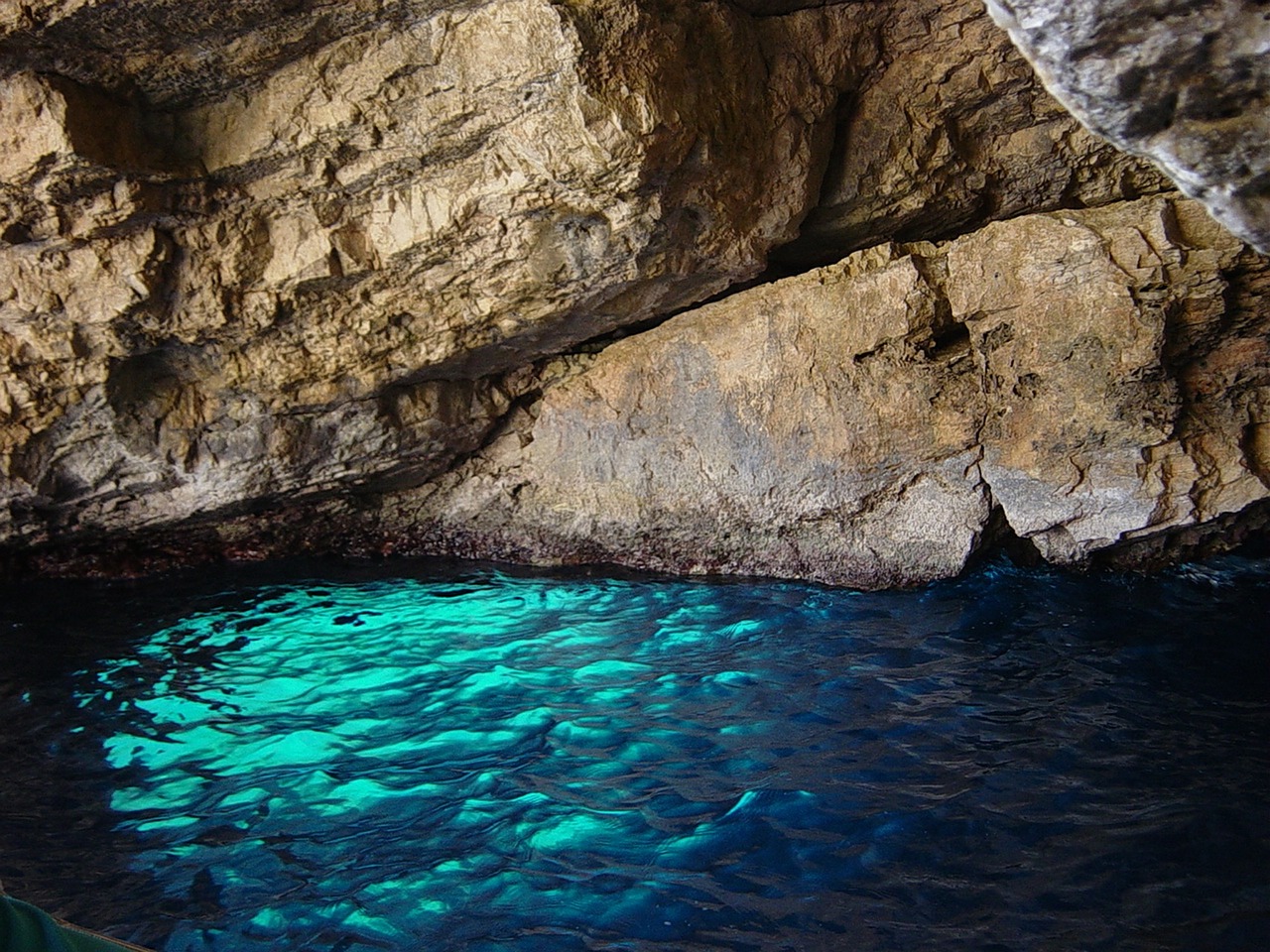 blue grotto sea island free photo