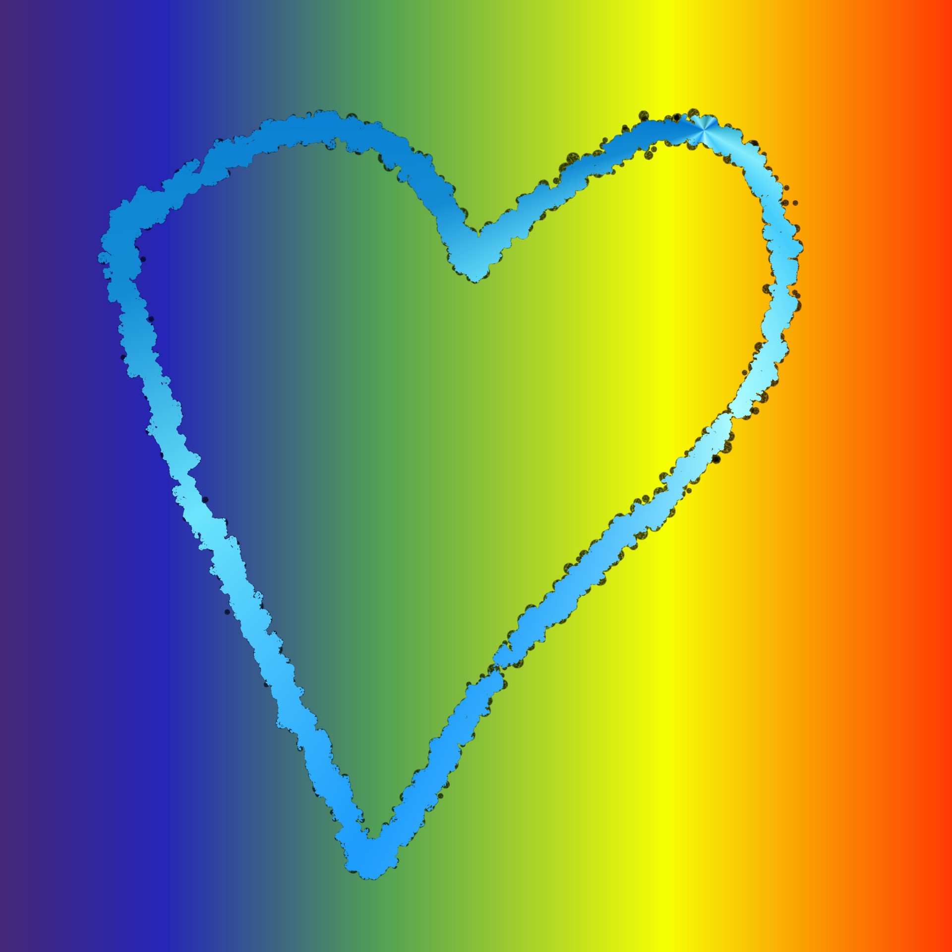 heart blue gradient free photo