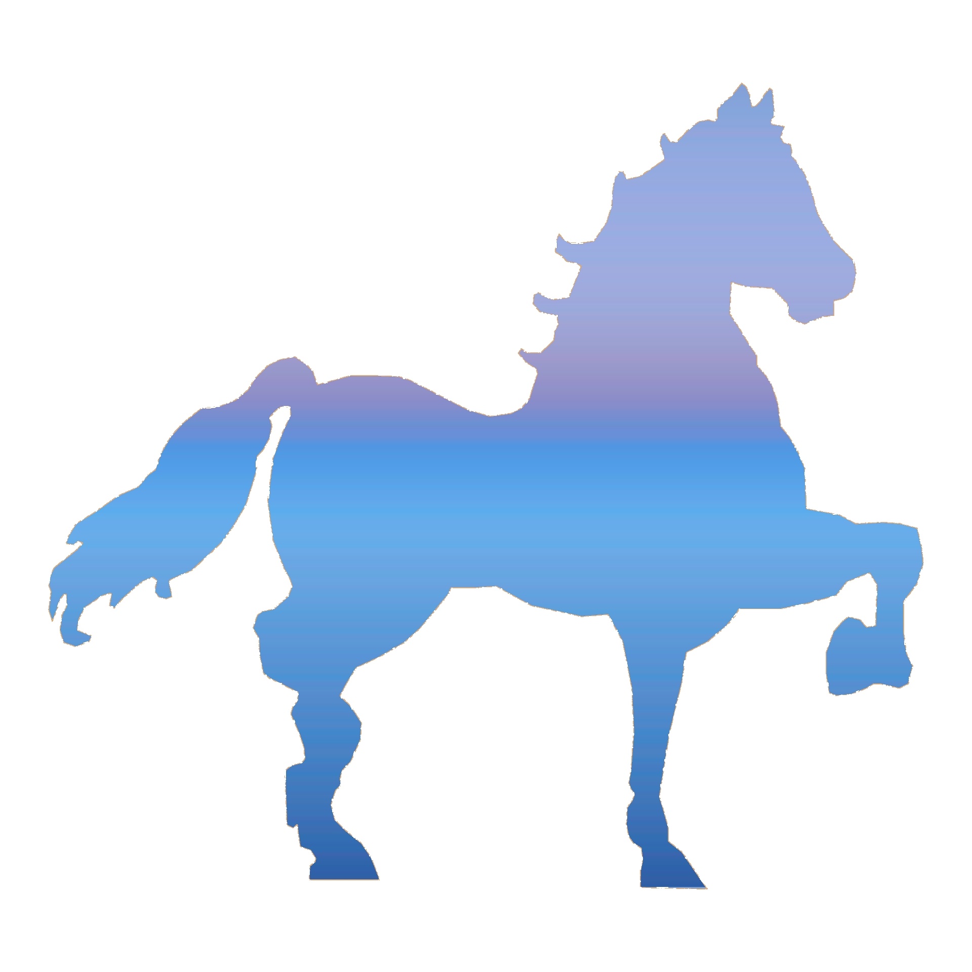 blue horse gradient free photo