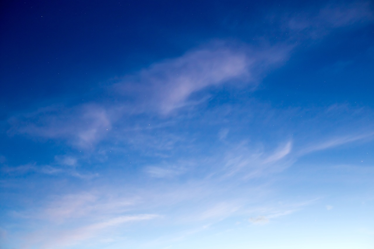 blue hour clouds nature free photo