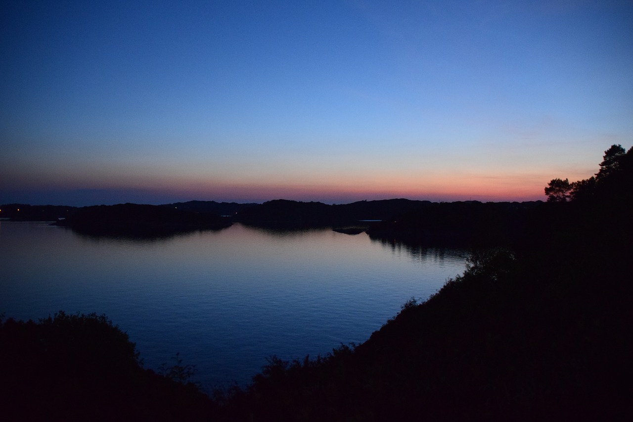 blue hour  sea  nature free photo