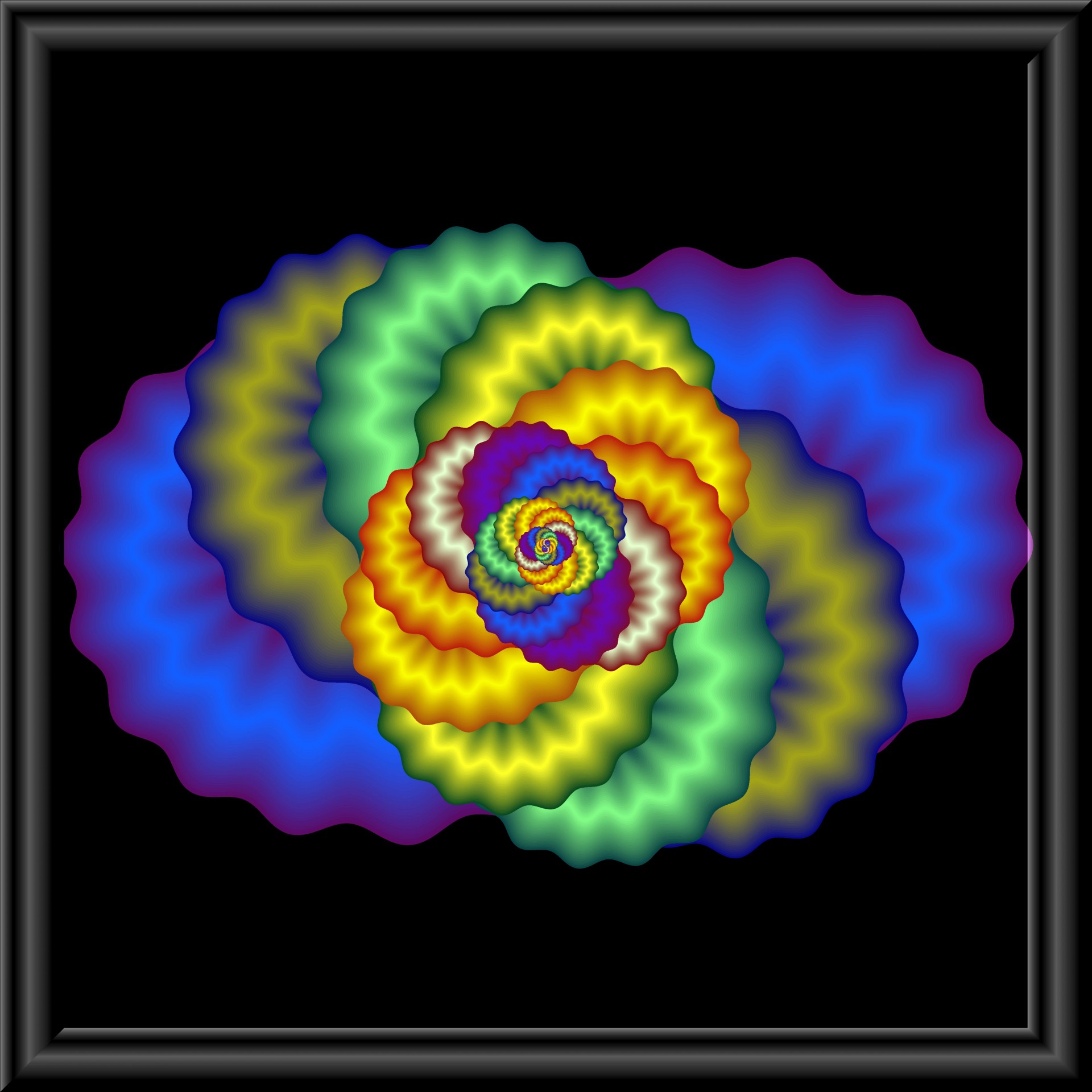 blue hypocycloid spiral free photo