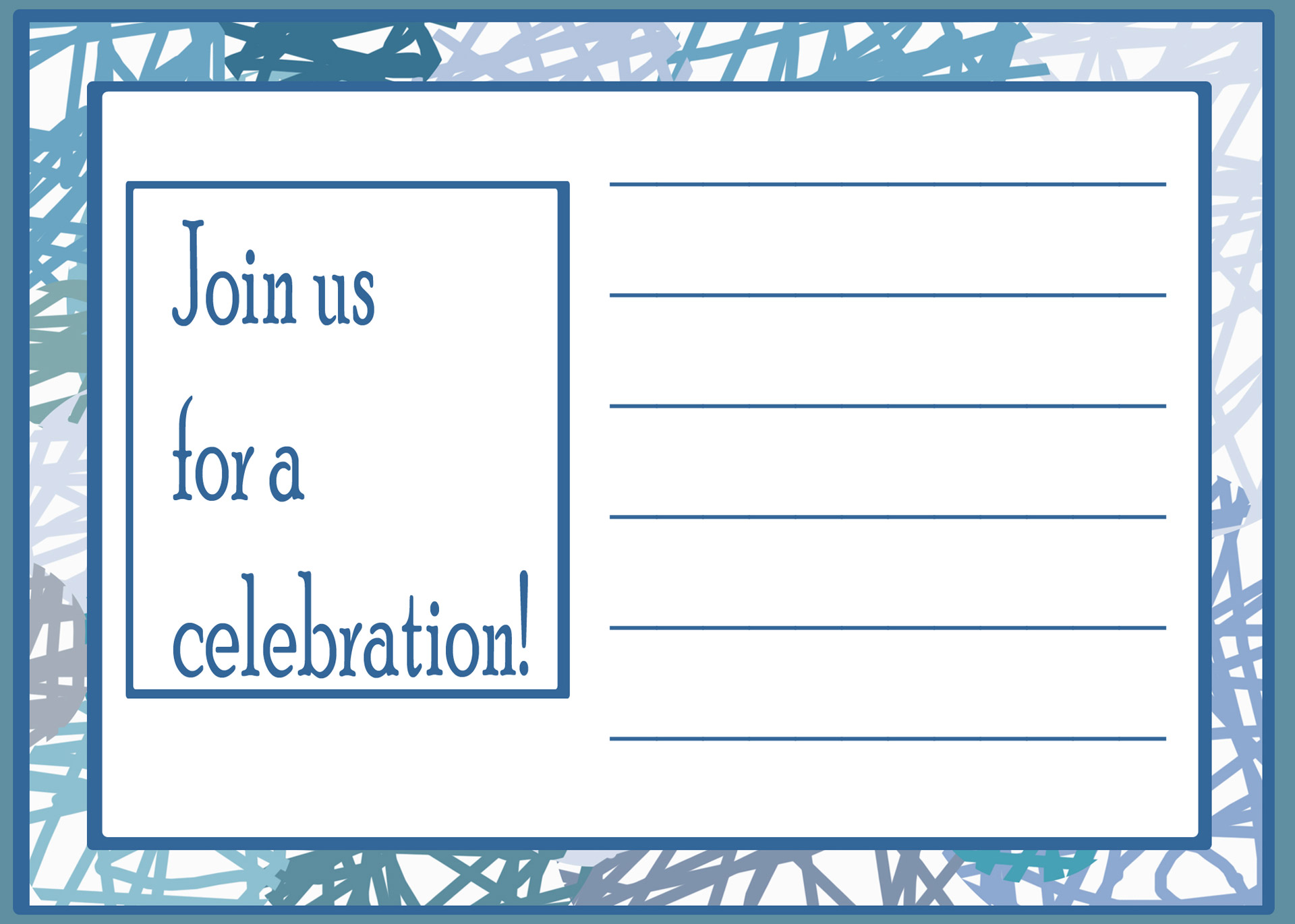 blue invitation card free photo