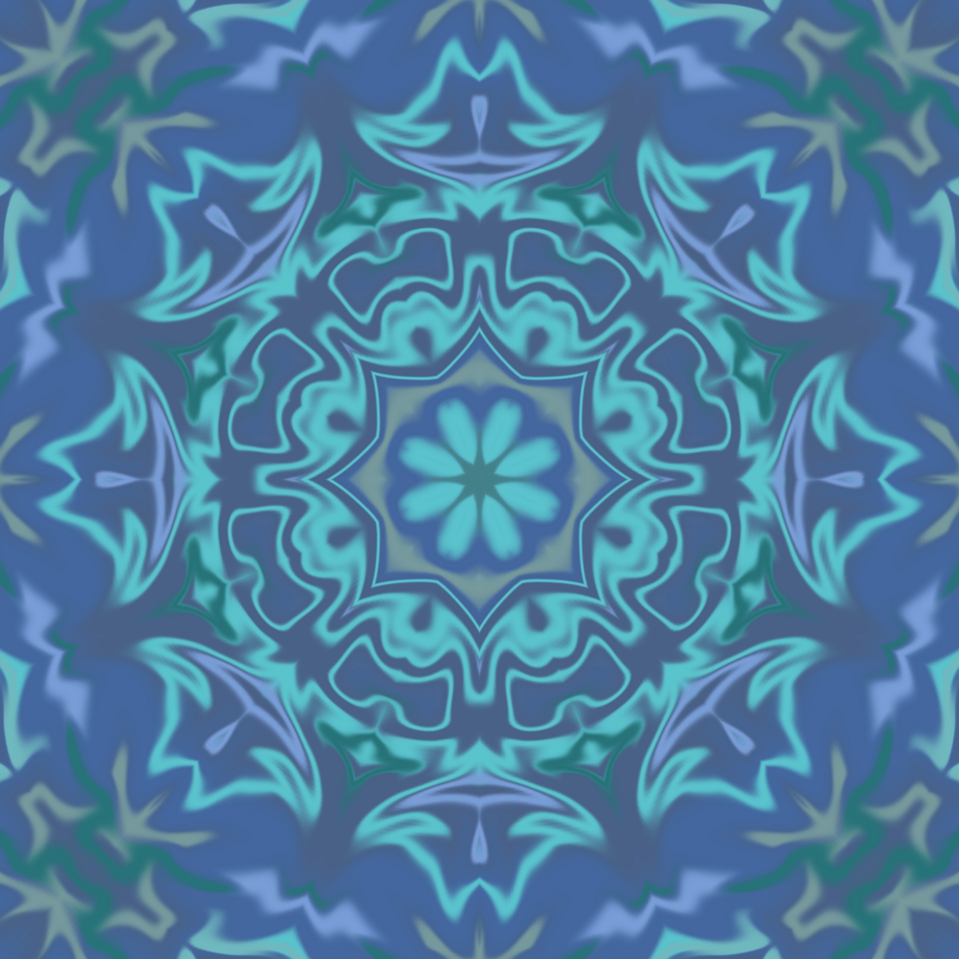 mandala kaleidoscope blue free photo