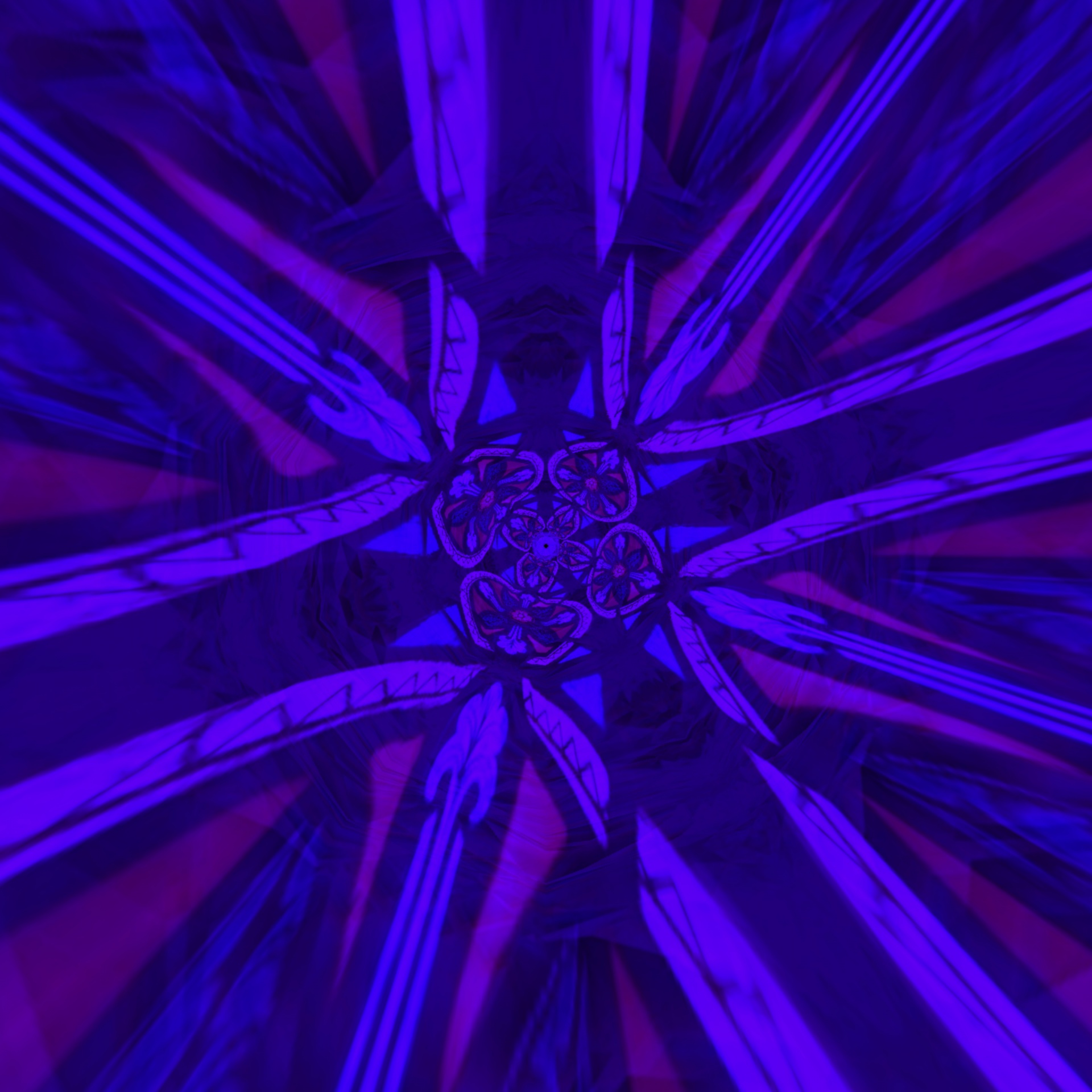 wallpaper blue kaleidoscope free photo