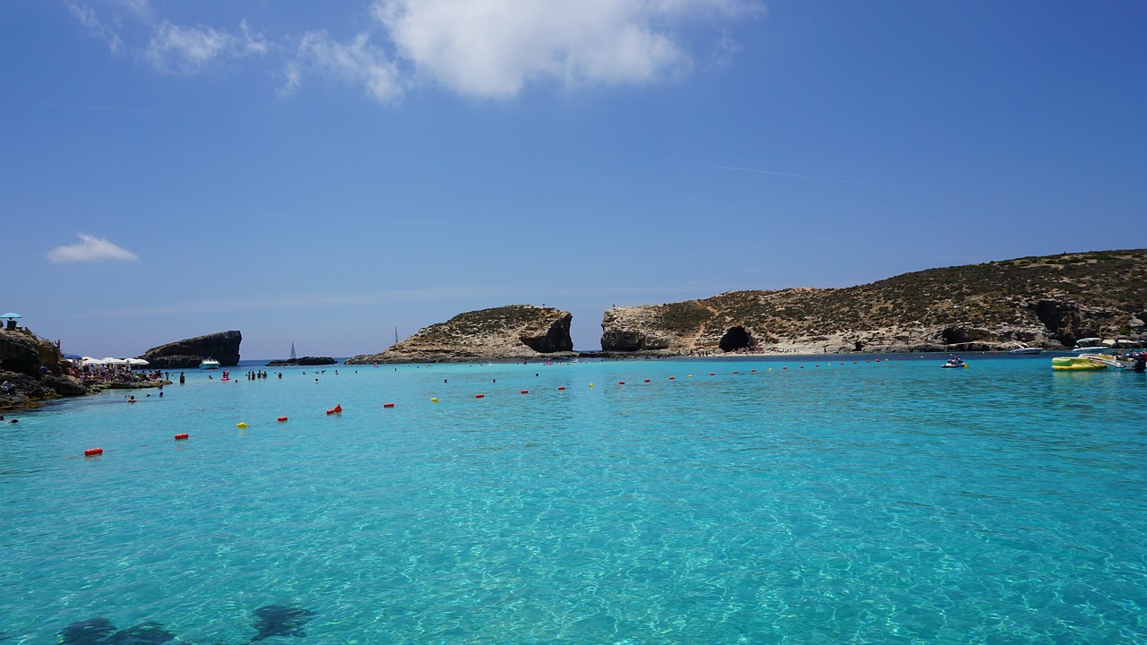 blue lagoon comino island malta free photo