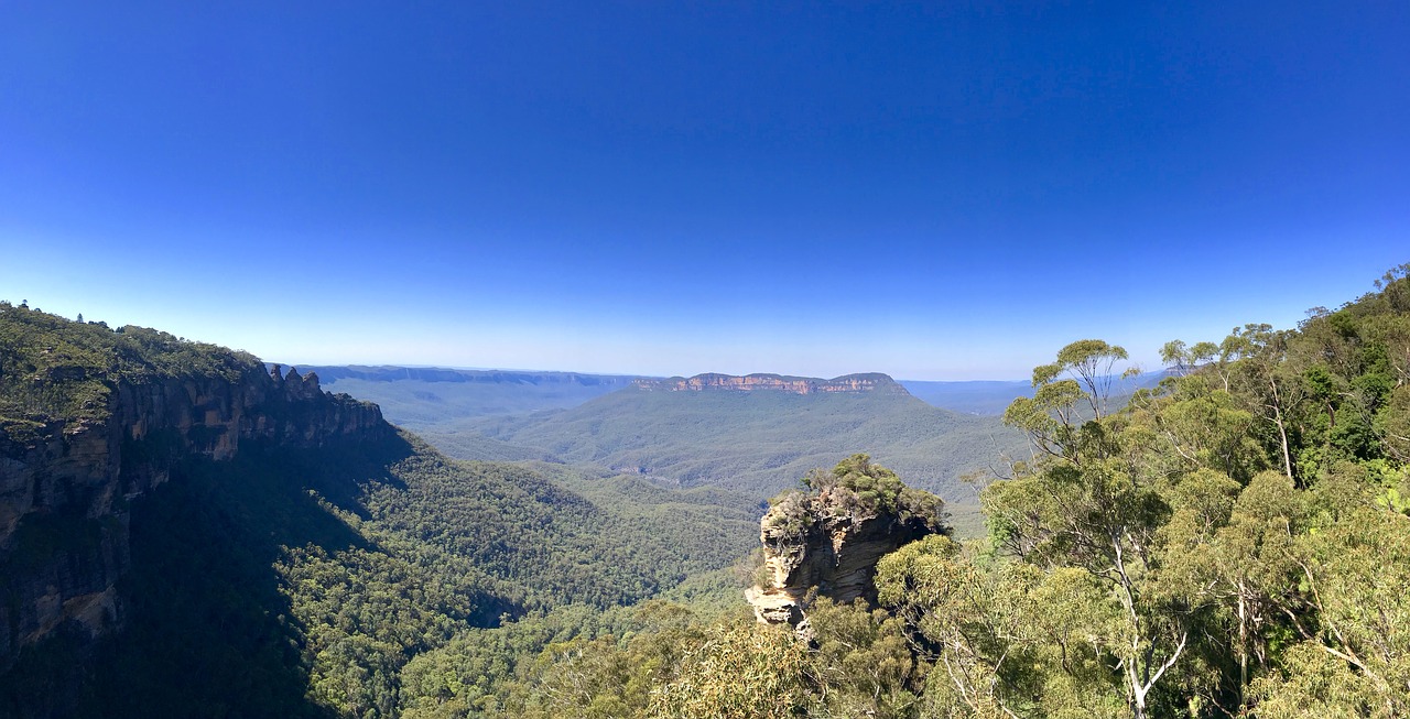 blue mountains australia panorama free photo