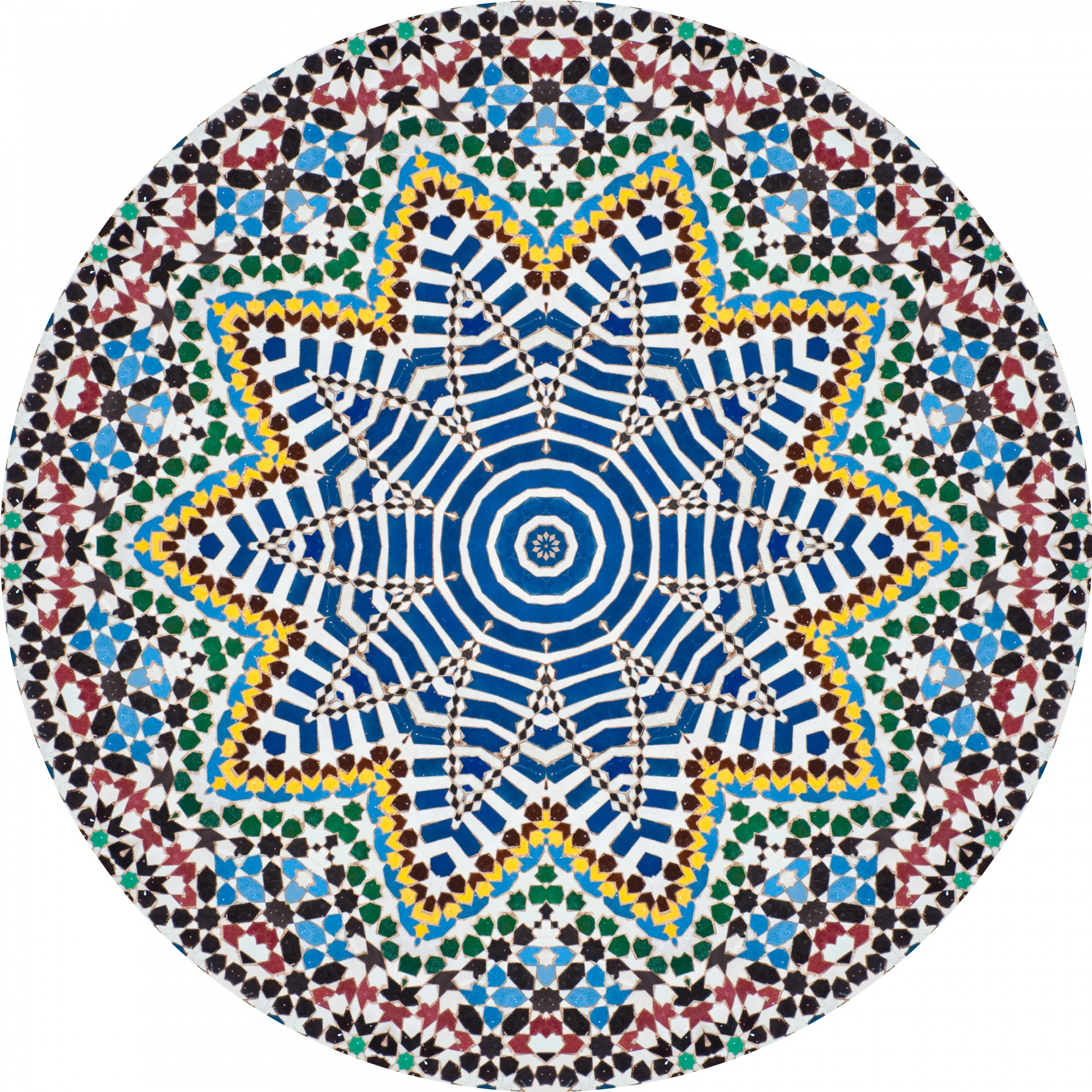 blue pattern kaleidoscope free photo