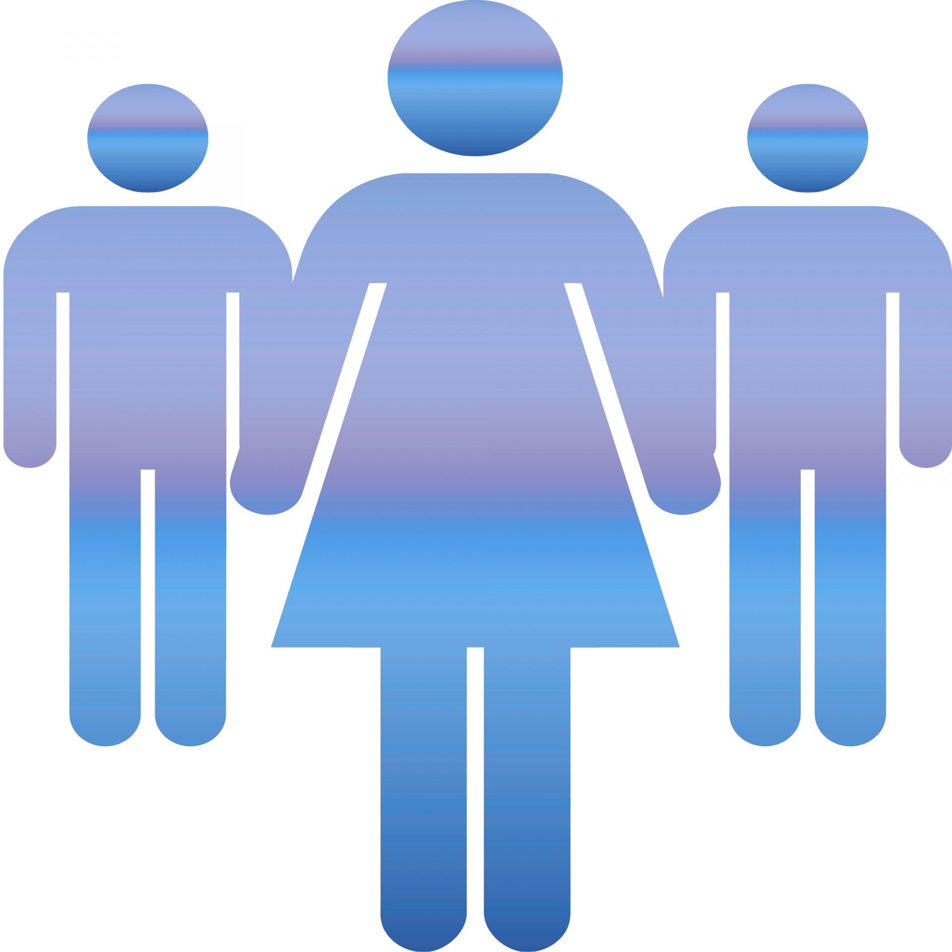 gradient blue people free photo