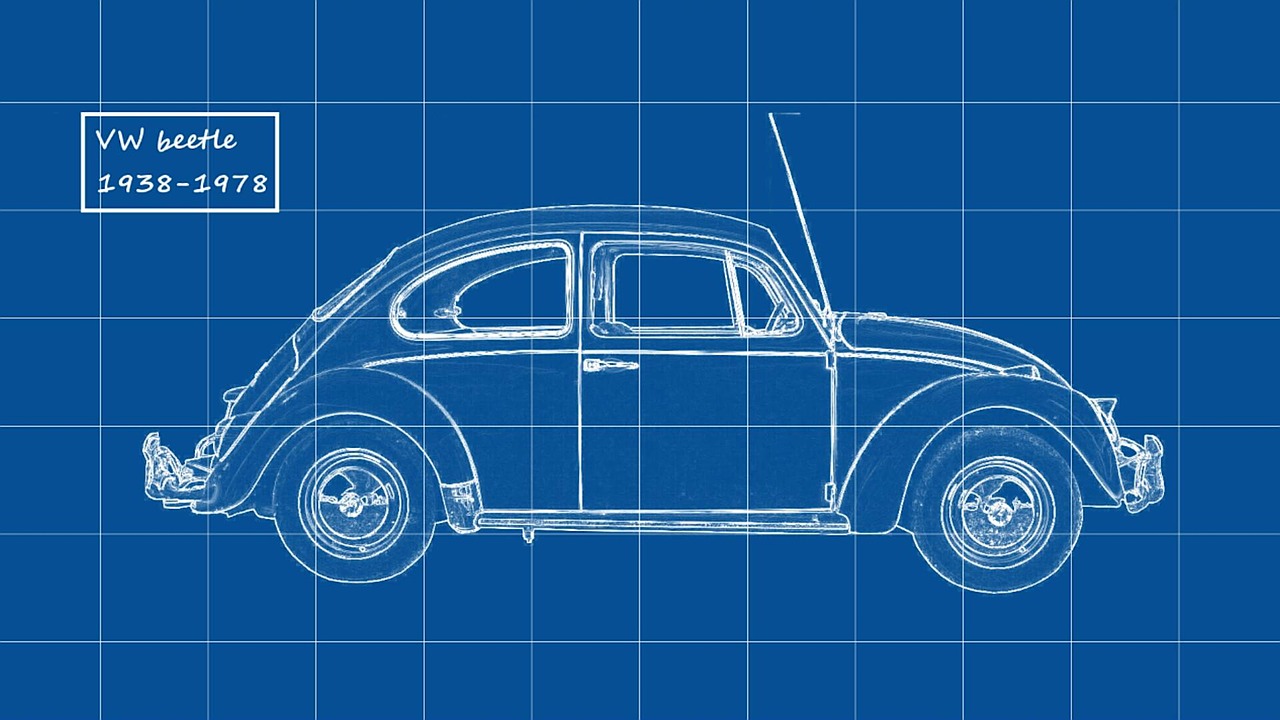 blue print  volkswagen  car free photo