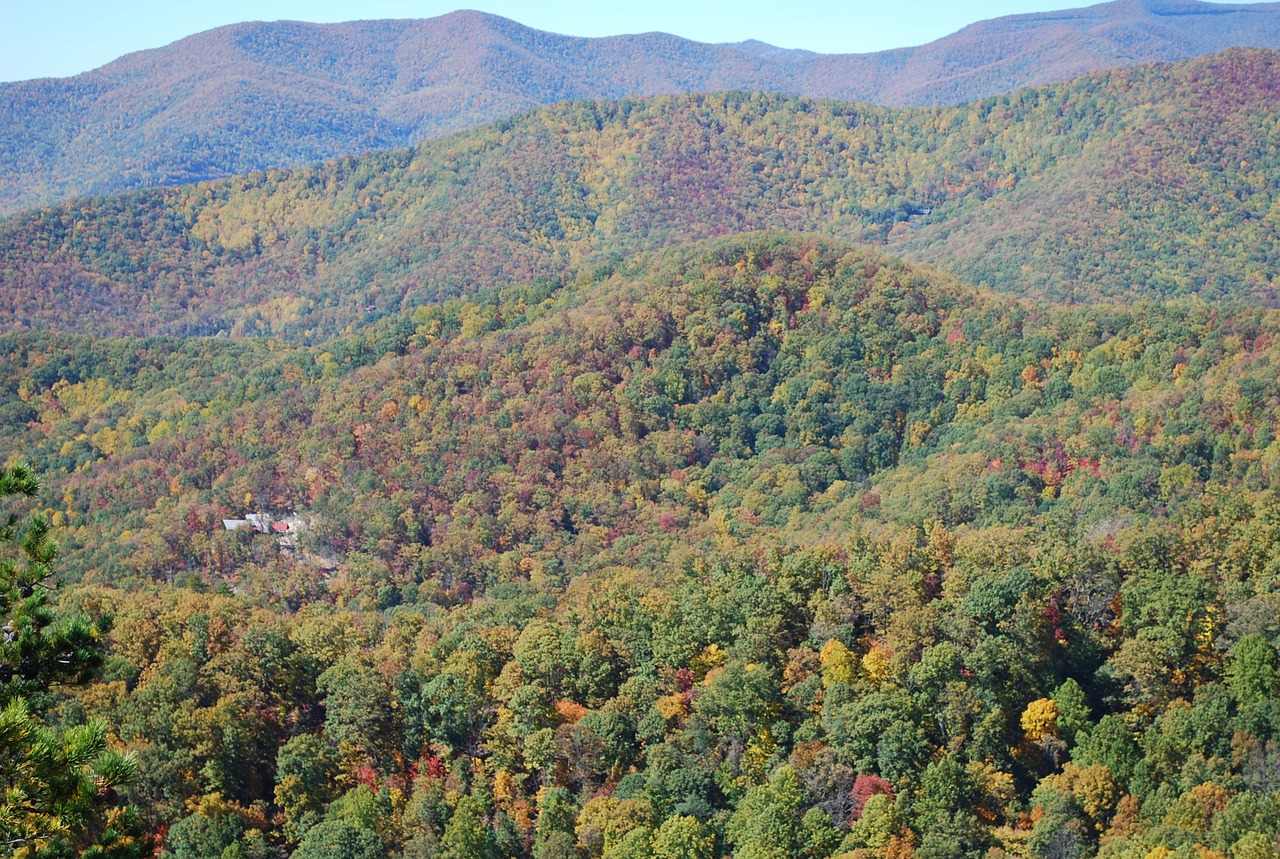 blue ridge mountains fall north carolina free photo