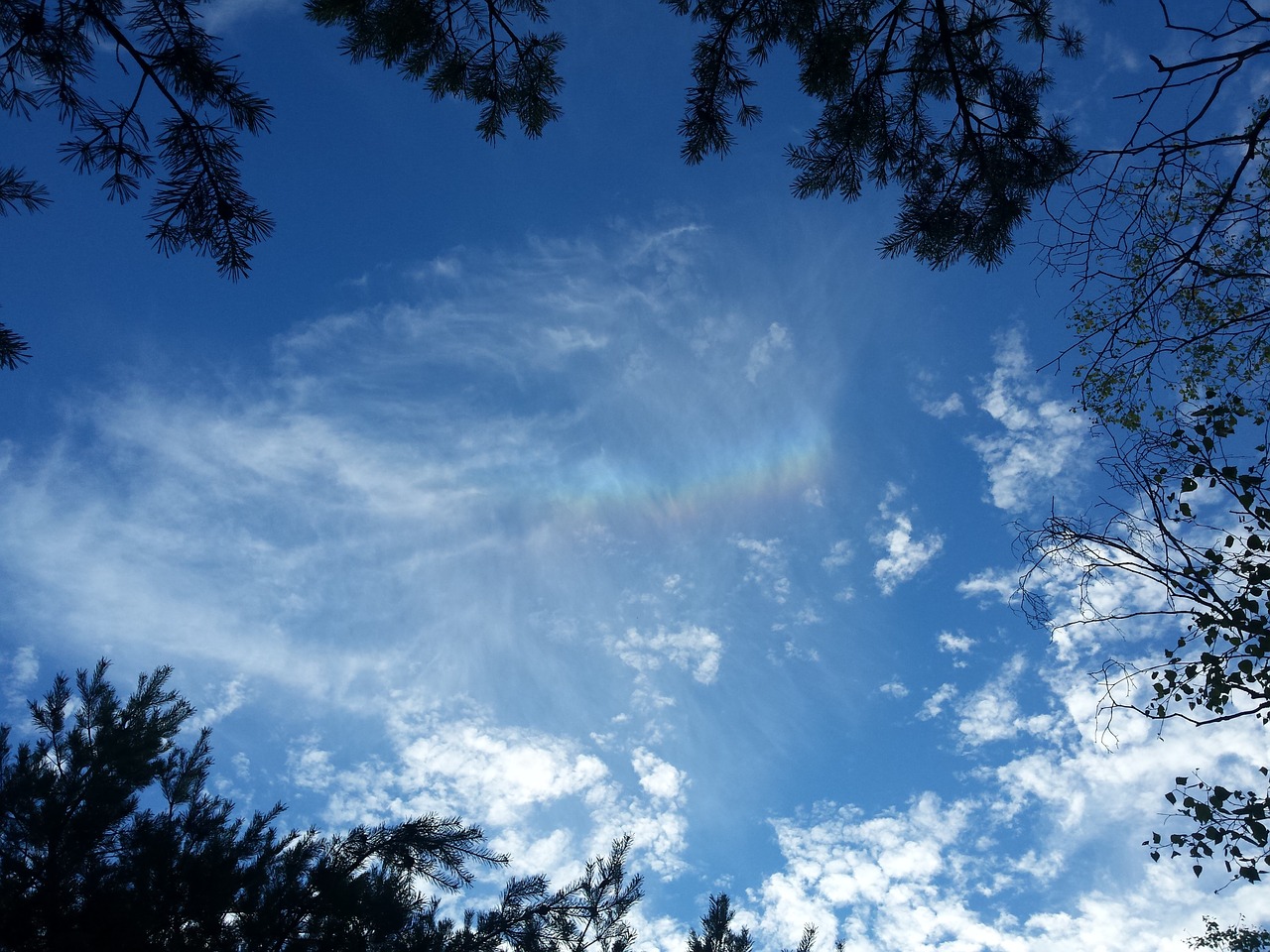 blue sky rainbow summer free photo