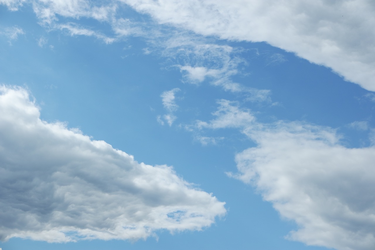 blue sky clouds mood free photo