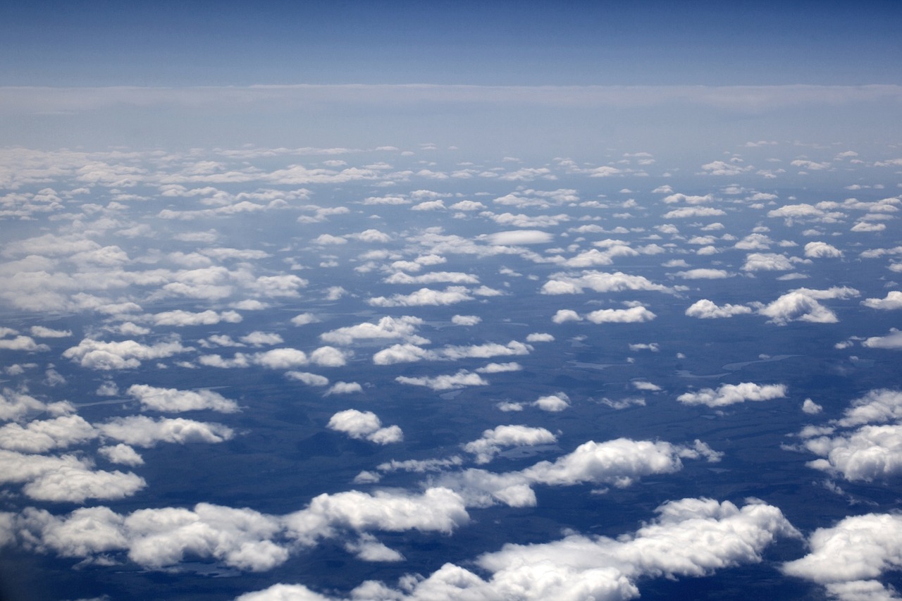 blue sky white cloud the scenery free photo