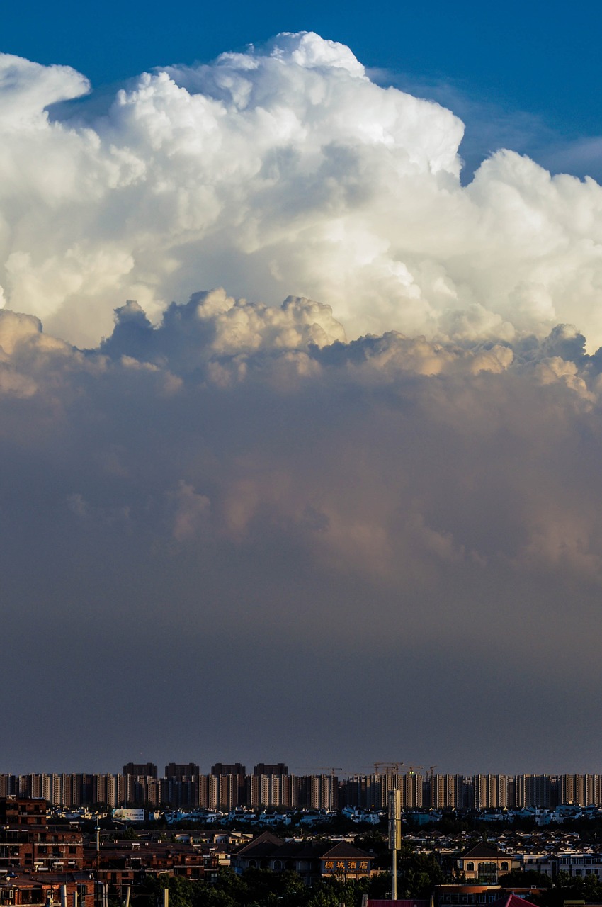 blue sky white cloud beijing free photo