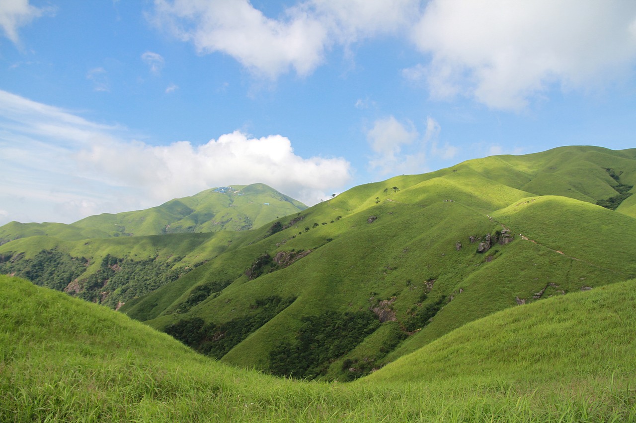 blue sky white cloud wugongshan free photo