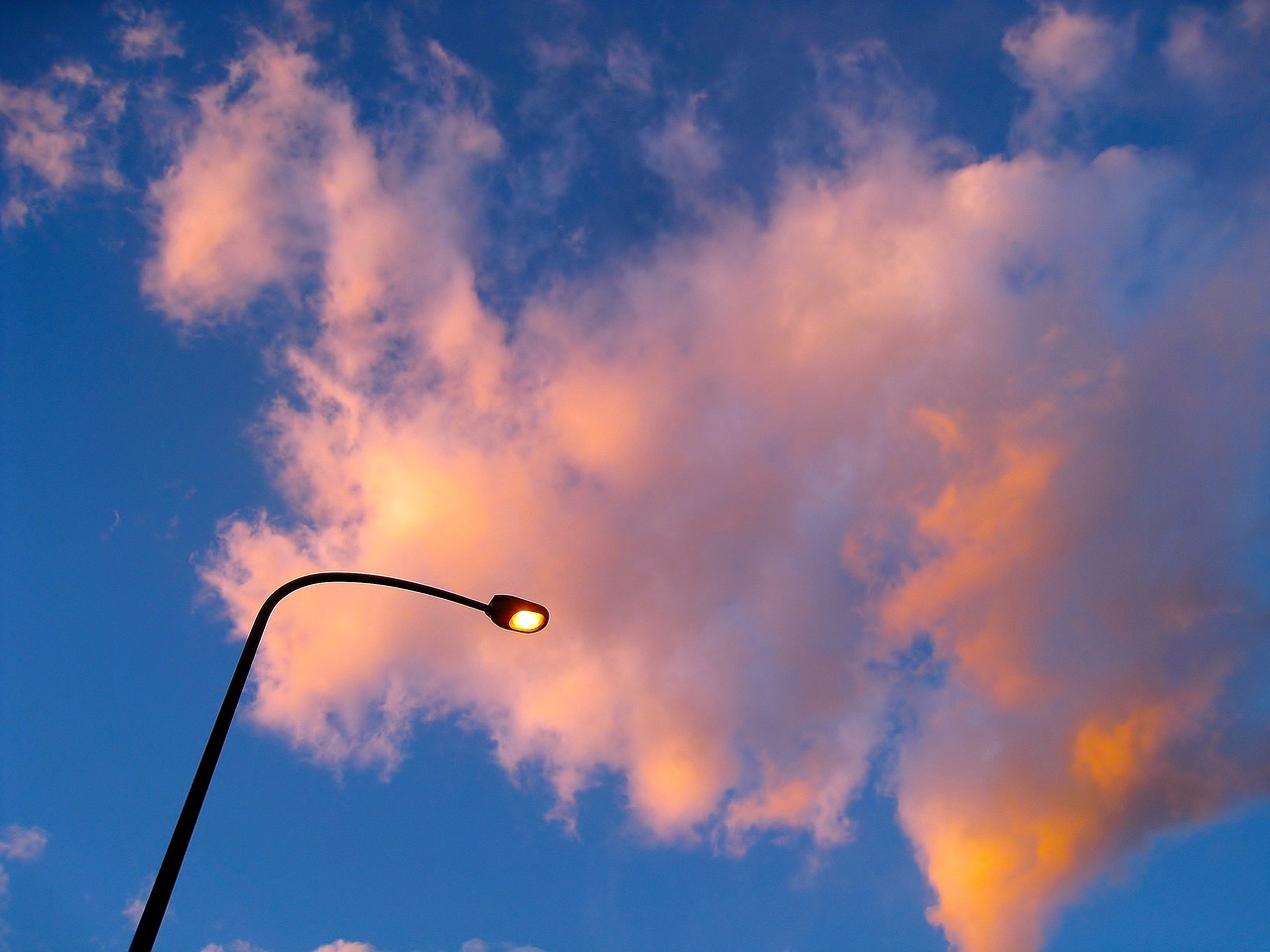 blue sky evening cloud free photo