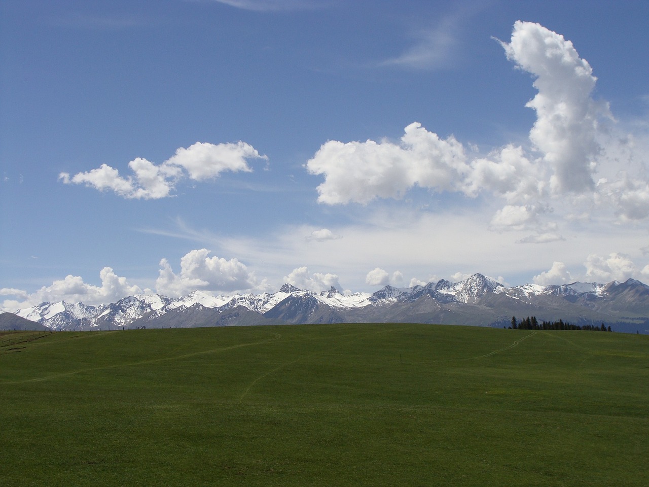 blue sky white cloud mountain free photo