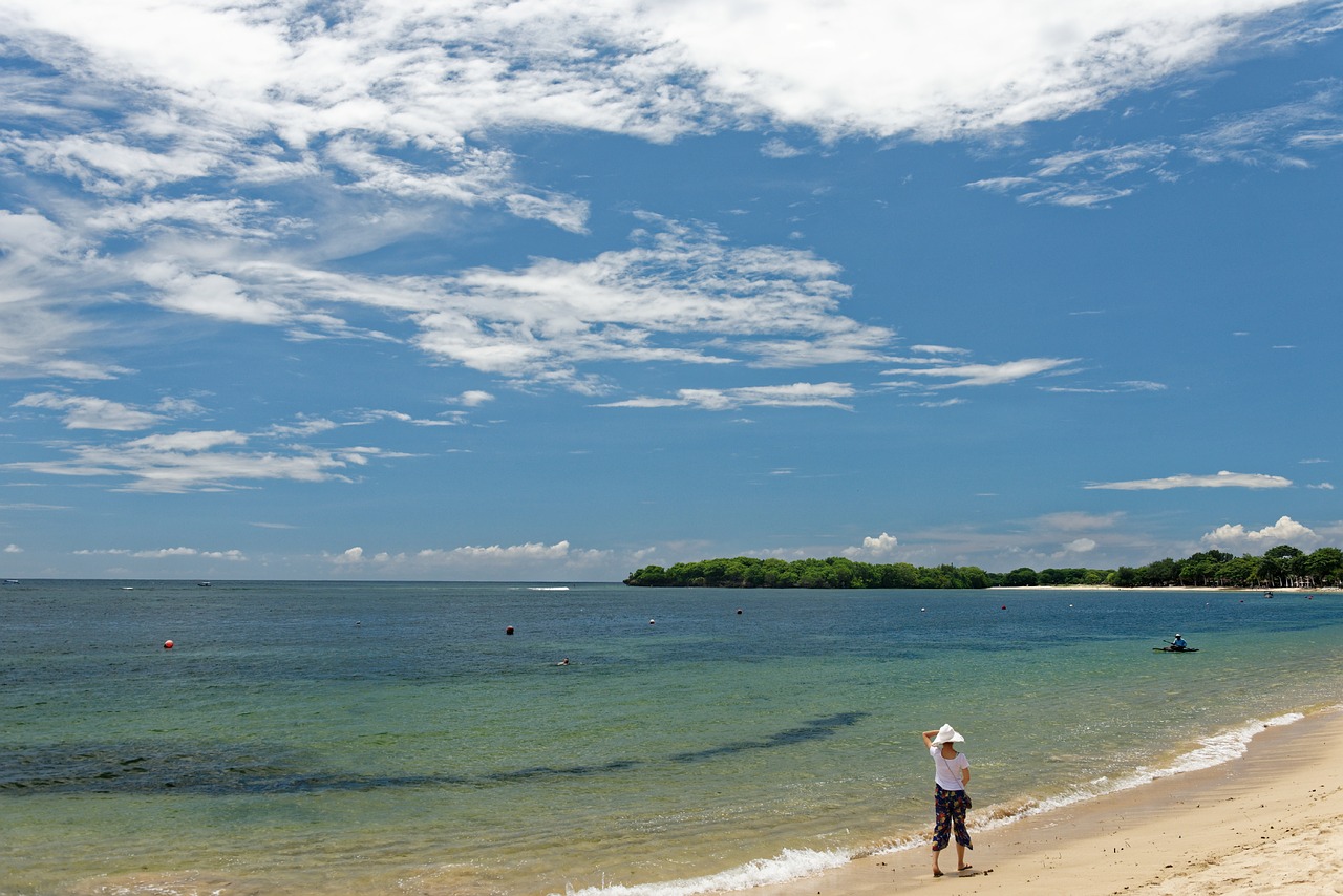 blue sky white cloud the sea free photo