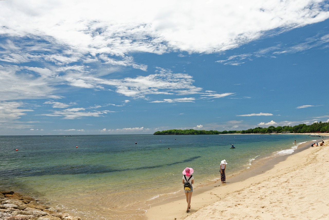 blue sky white cloud the sea free photo