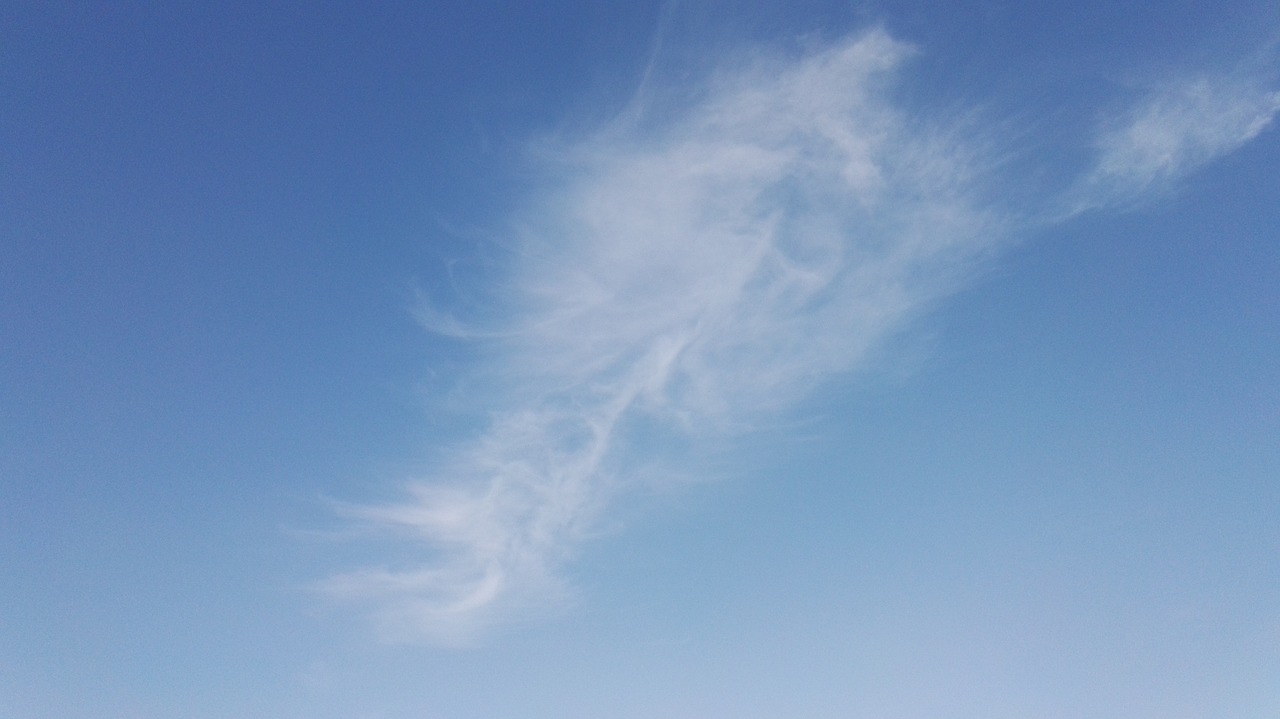 blue sky white cloud breeze free photo