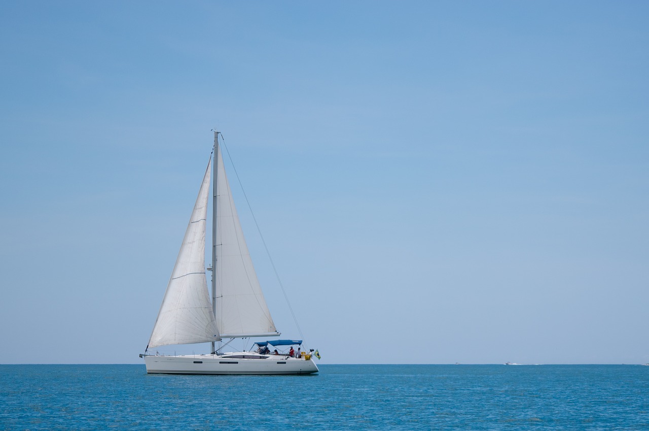 blue sky sea white and blue free photo