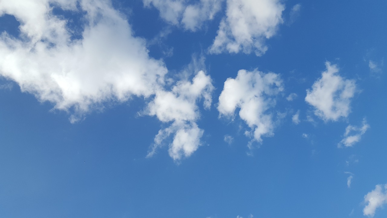 blue sky clouds white cloud free photo