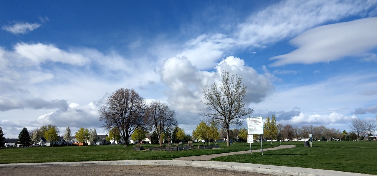 blue sky  white clouds  outdoors free photo