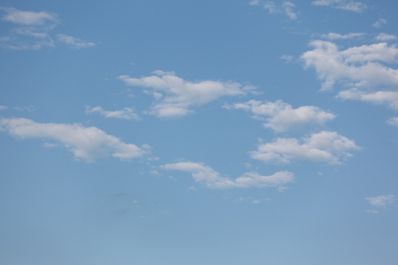 blue sky  white clouds  sky free photo