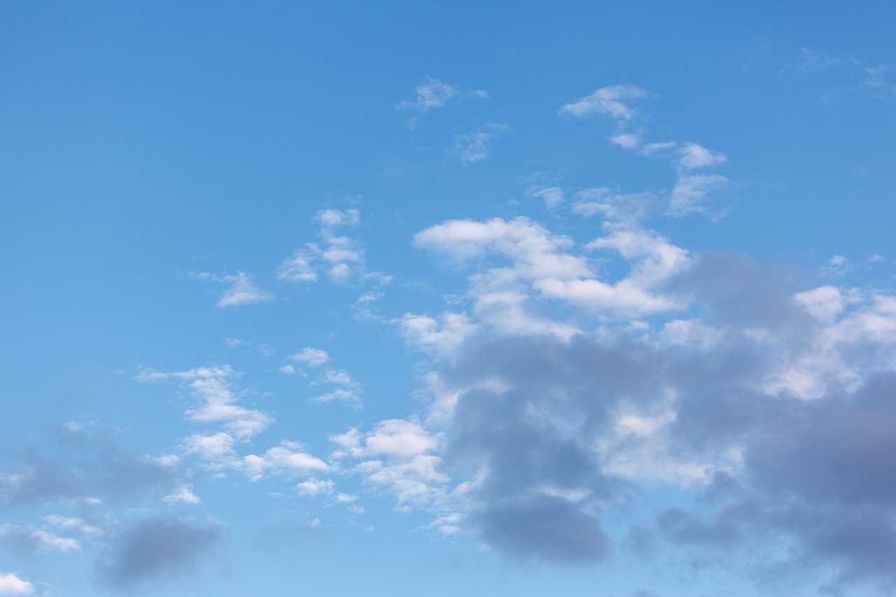 blue sky  white clouds  sky free photo