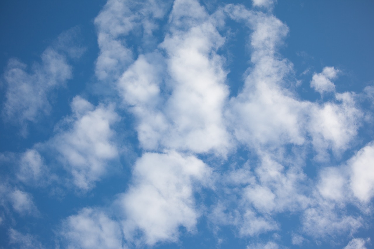 blue sky  white clouds  sky free photo