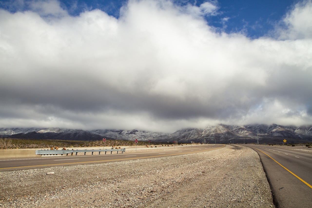 blue sky  mountains  clouds free photo