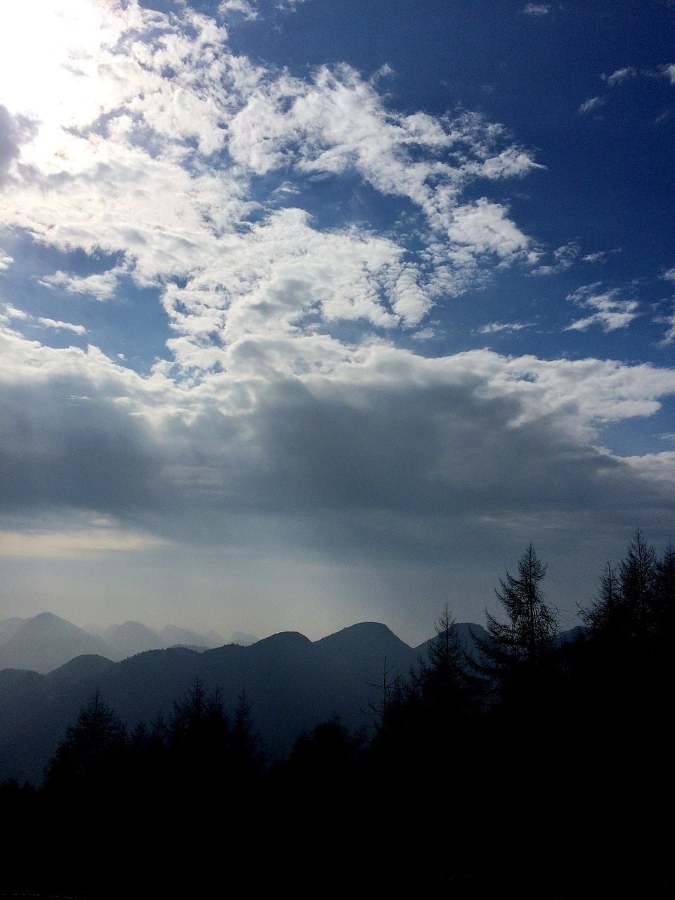 blue sky and white clouds the scenery mountain view free photo