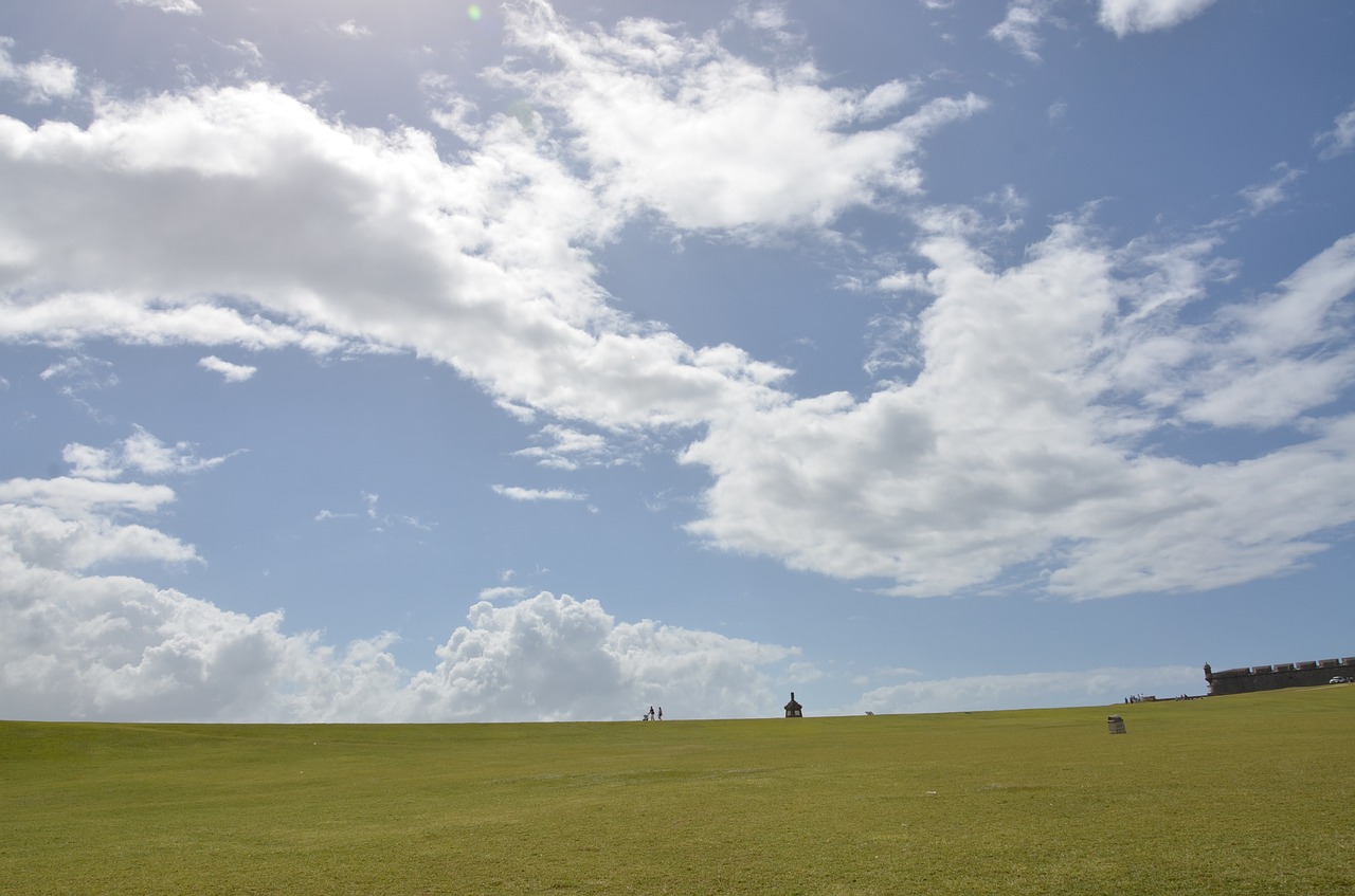 blue sky and white clouds san juan fresh free photo