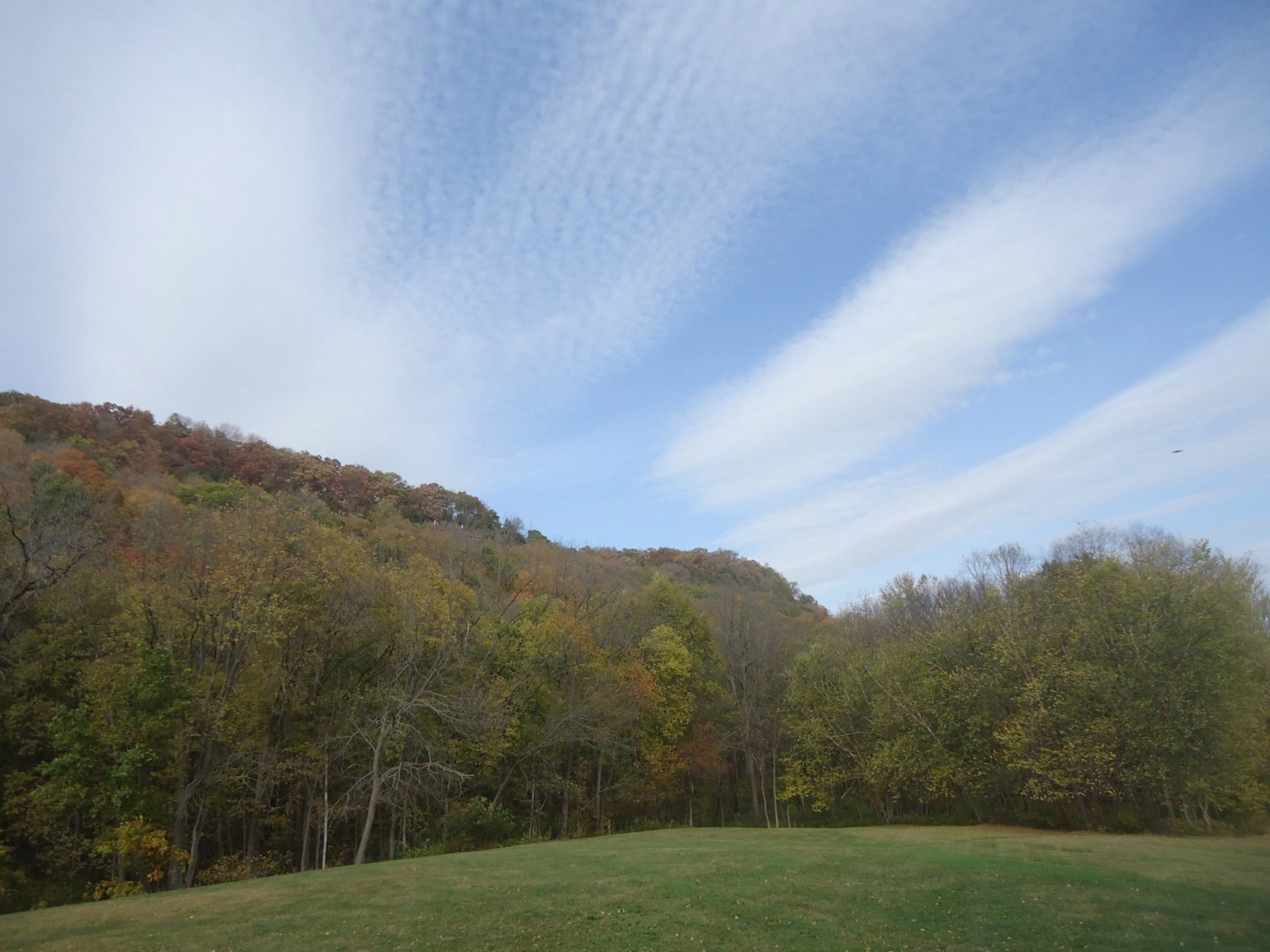 hill sky clouds free photo