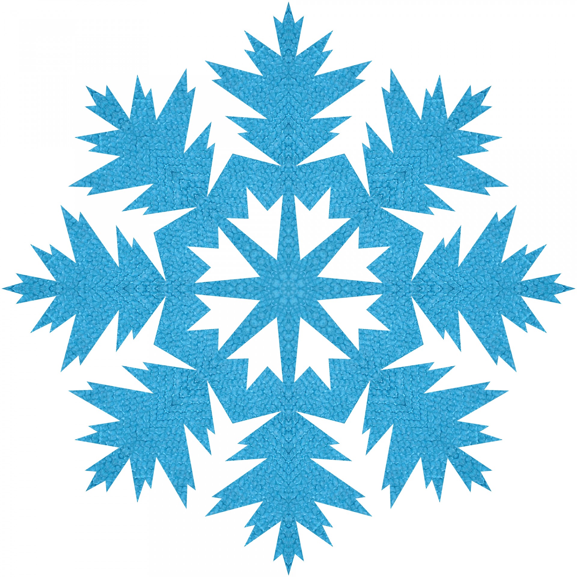 blue snowflake kaleidoscope free photo