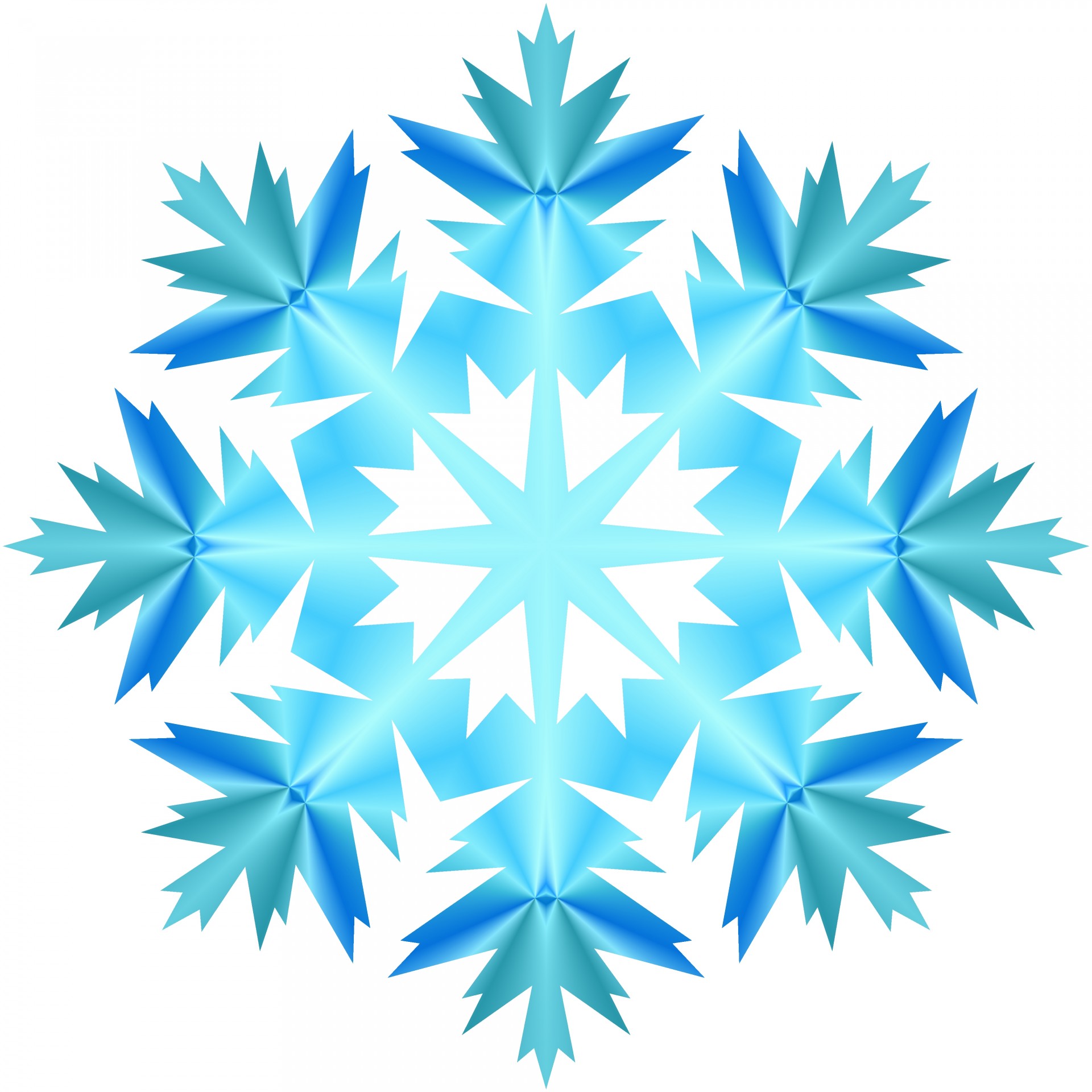 gradient blue snowflake free photo