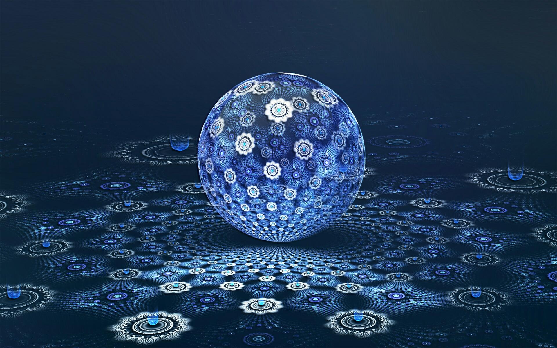 3d blue sphere free photo